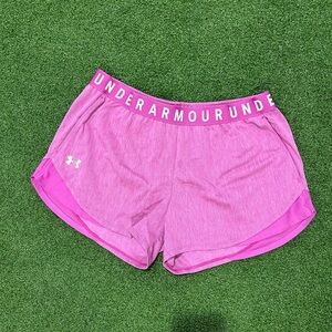 Under Armour, Purple, Size Large, Loose fit training shorts
